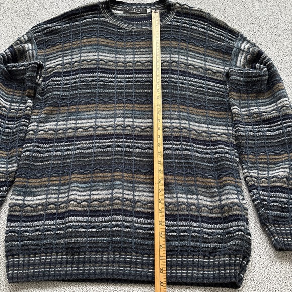 Vintage 90s Protege Collection 3D Knit Coogi Style Pullover Sweater Large Tall - Picture 5 of 16